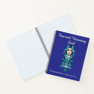 The Aquarius Lady: Handcrafted Custom notebook