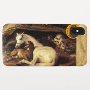 THE ARAB TENT WITH HORSE Orange Agate Gem Monogram iPhone XS Max Case