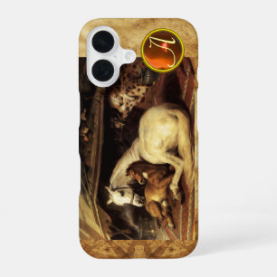 THE ARAB TENT WITH HORSE Orange Agate Gem Monogram iPhone 16 Case