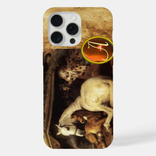 THE ARAB TENT WITH HORSE Orange Agate Gem Monogram iPhone Case