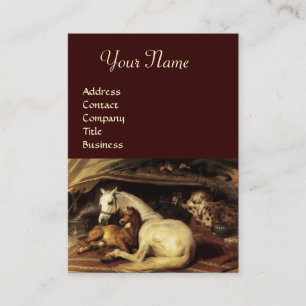 THE ARAB TENT WITH HORSES,OTHER ANIMALS BUSINESS CARD