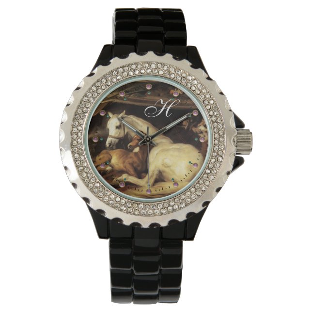 THE ARAB TENT WITH HORSES ,OTHER ANIMALS Monogram Watch (Front)