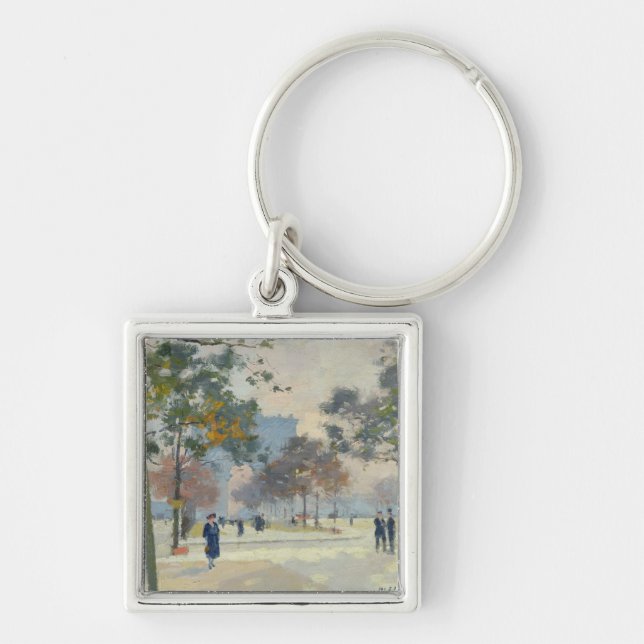 The Arc de Triomphe in Autumn, Paris Key Ring (Front)