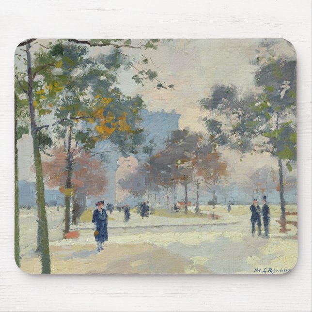 The Arc de Triomphe in Autumn, Paris Mouse Pad (Front)