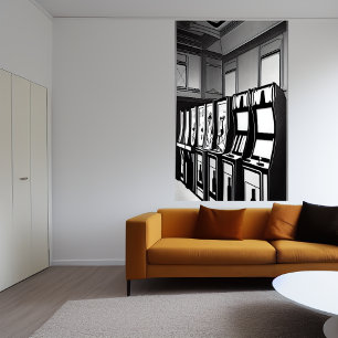 The arcade hall   AI Art Poster