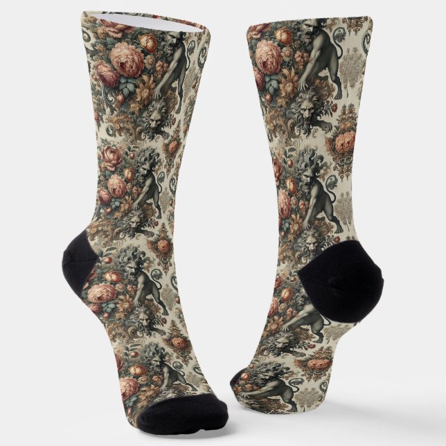 The Arcane Apex – Gothic Victorian Tapestry Socks (Angled)