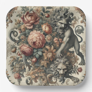 The Arcane Apex – Mythic Floral Paper Plate