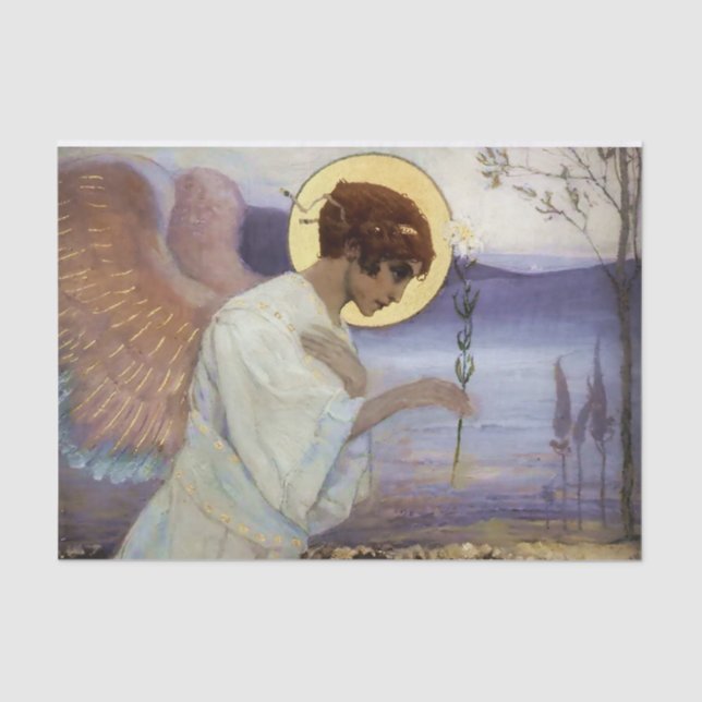“The Archangel Gabriel ” by Mikhail Nesterov Tissue Paper (Front)