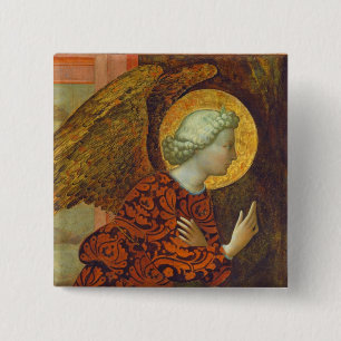 The Archangel Gabriel, c. 1430 (tempera on panel) 15 Cm Square Badge
