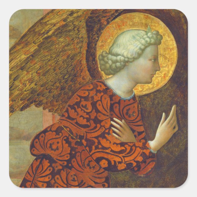The Archangel Gabriel, c. 1430 (tempera on panel) Square Sticker (Front)