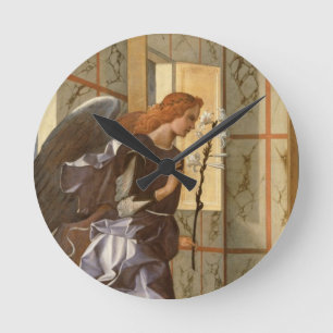 The Archangel Gabriel, from The Annunciation dipty Round Clock