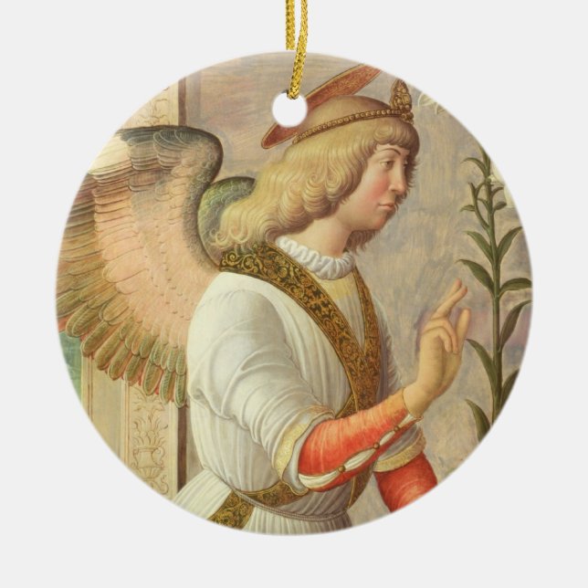 The Archangel Gabriel (panel) Ceramic Tree Decoration (Front)