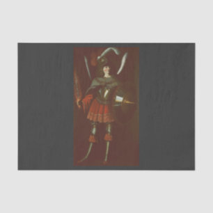 The Archangel Michael by Francisco de Zurbarán Tissue Paper