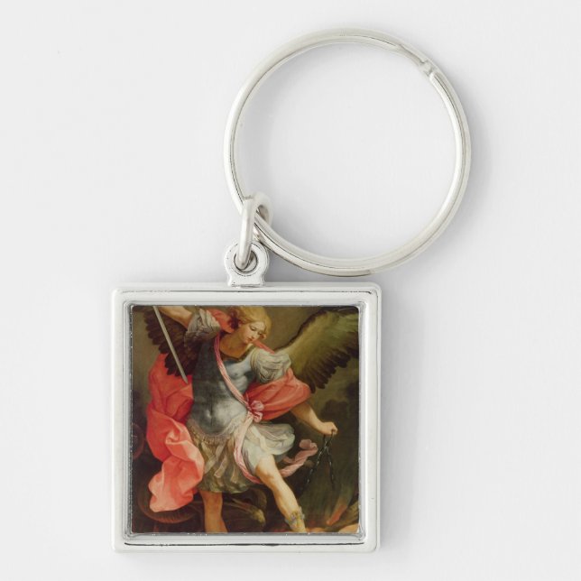 The Archangel Michael defeating Satan Key Ring (Front)