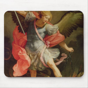 The Archangel Michael defeating Satan Mouse Pad