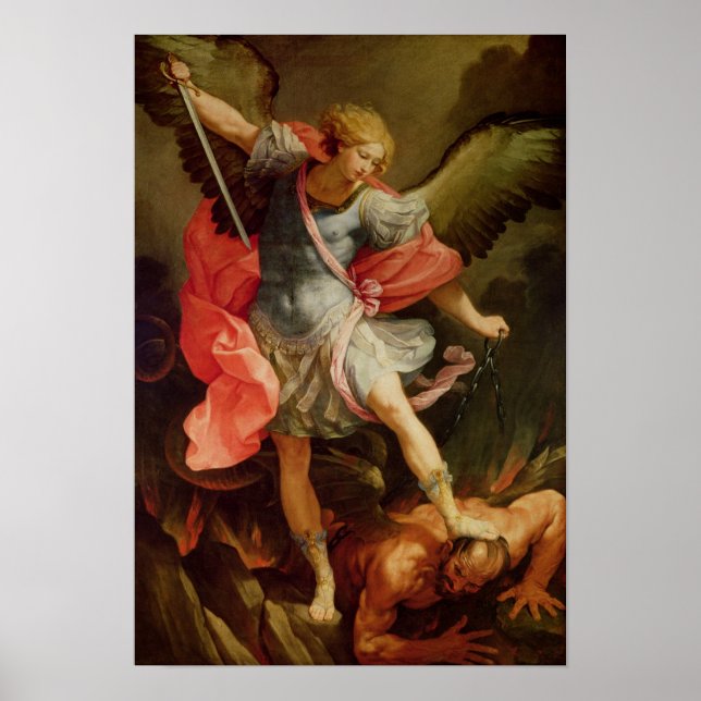 The Archangel Michael defeating Satan Poster (Front)