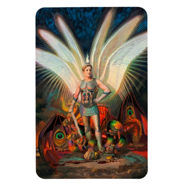 The Archangel Michael Defeats the Dragon Magnet (Vertical)