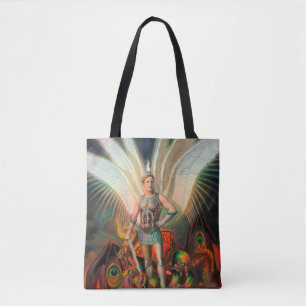 The Archangel Michael Defeats the Dragon Tote Bag