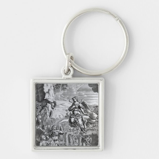 The archangel Uriel informs Gabriel Key Ring (Front)