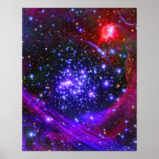 The Arches star cluster deep inside the hub Poster (Front)