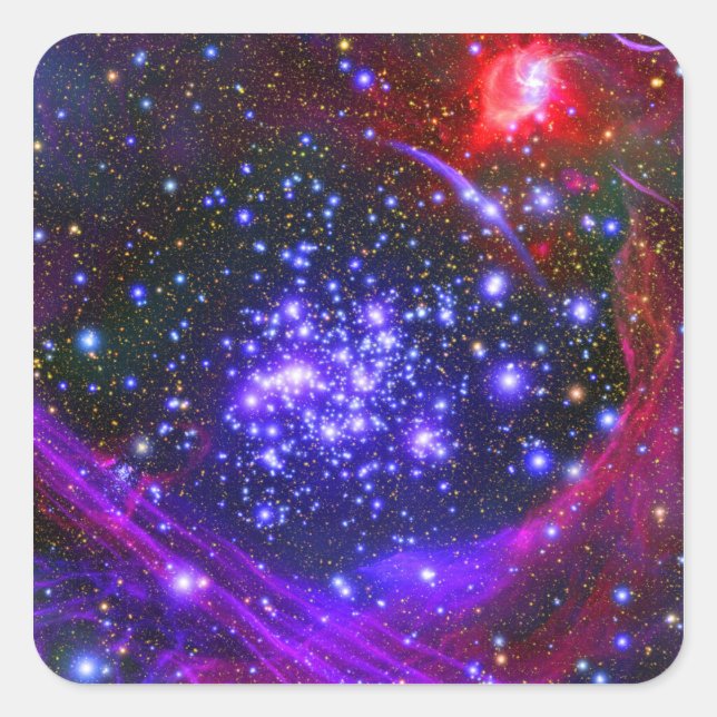The Arches star cluster deep inside the hub Square Sticker (Front)