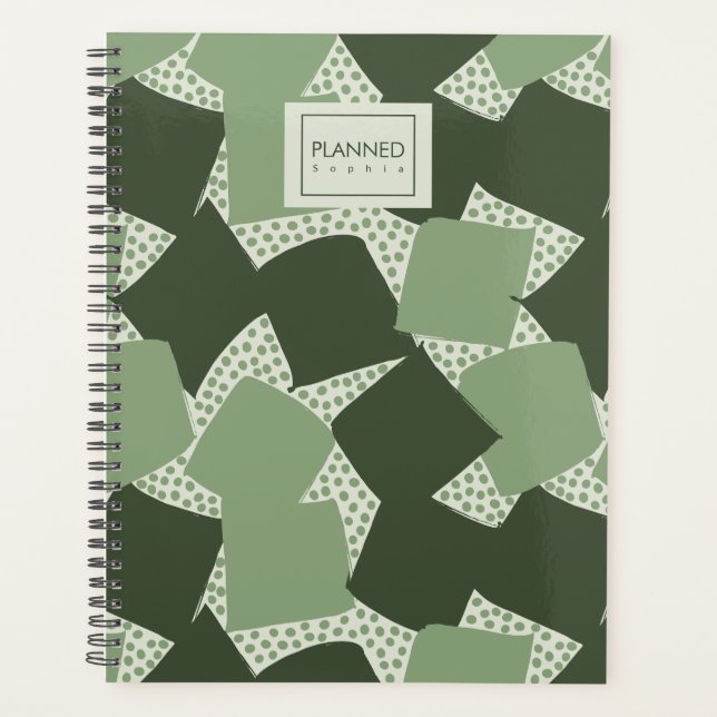The Architect’s Path: Abstract Geometric Sage Planner (Front)