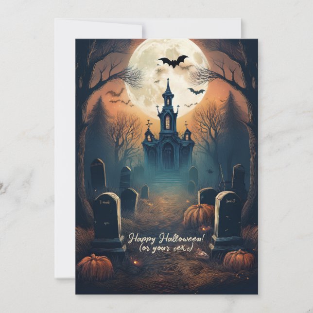 The Architectural Anomaly in the Graveyard Holiday Card (Front)