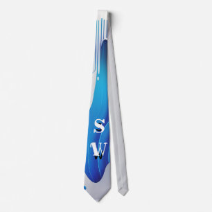 The Architectural Blue Modernist Statement Tie