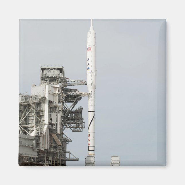 The Ares I-X rocket is seen on the launch pad 2 Magnet (Front)