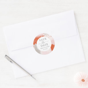The Arist's Wedding bright modern abstract stylish Classic Round Sticker