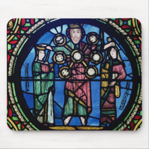 The Ark of the Covenant window, detail of God with Mouse Pad