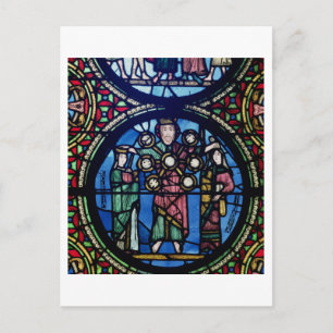 The Ark of the Covenant window, detail of God with Postcard