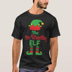 The arm wrestling elf matching family group for fa T-Shirt
