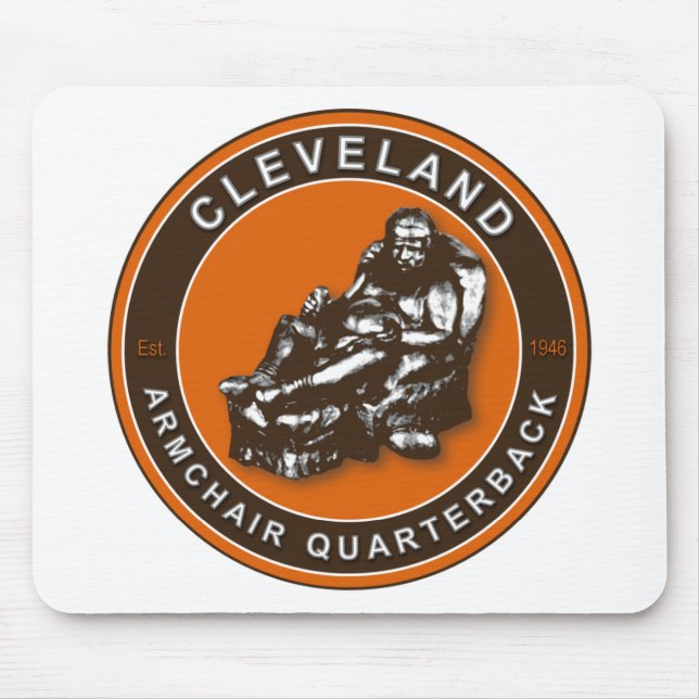 THE ARMCHAIR QB - Cleveland Mouse Pad (Front)