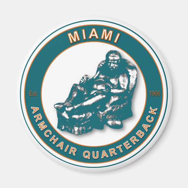 The Armchair QB Miami Football Magnet (Front)