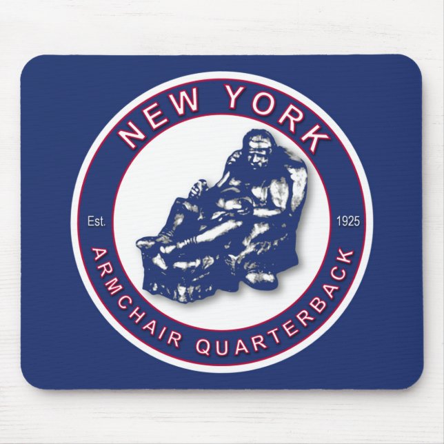 The Armchair Quarterback ~ New York Football Mouse Pad (Front)