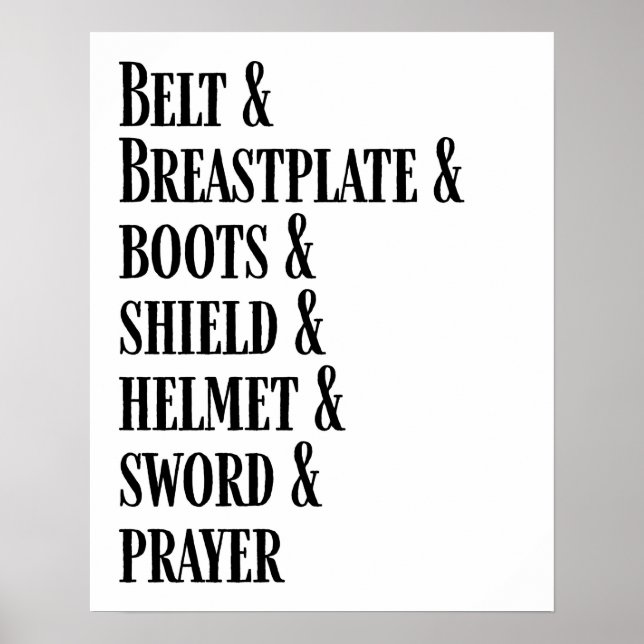 The Armor of God List Poster (Front)