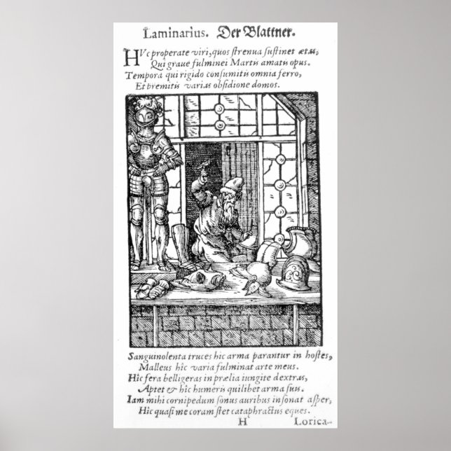 The Armour Maker, engraved by Hartman Schopper Poster (Front)