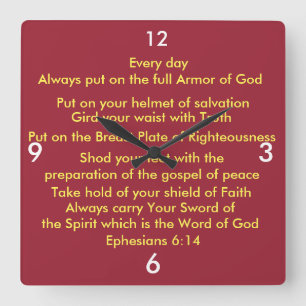The Armour of God Salvation Wall Clock