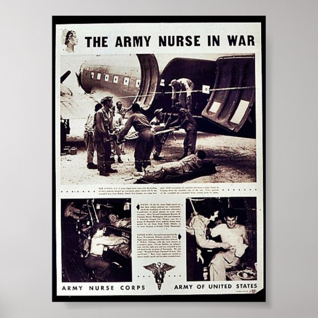 The Army Nurse In War Poster (Front)