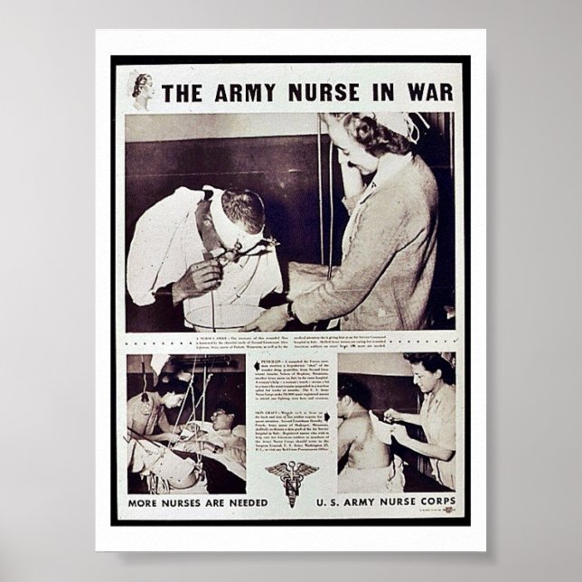 The Army Nurse In War Poster (Front)