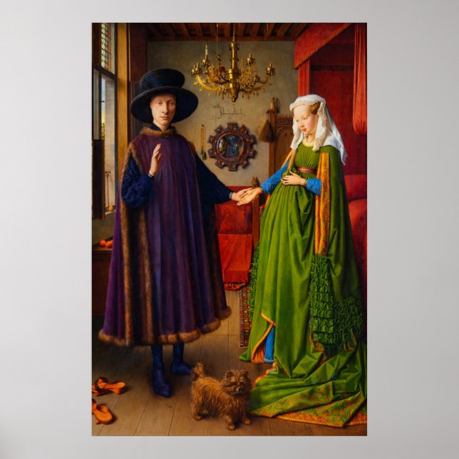 The Arnolfini Portrait by Jan van Eyck Poster (Front)