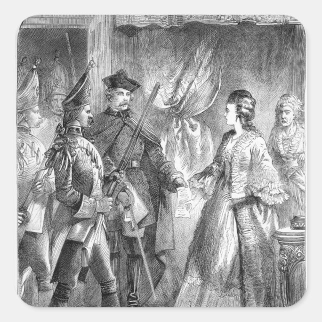 The Arrest of Caroline Matilda Square Sticker (Front)