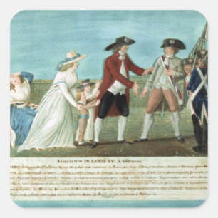 The Arrest of Louis XVI and his family Square Sticker