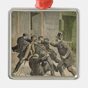 The Arrest of Ravachol Metal Ornament