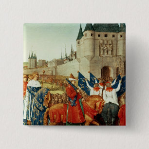 The Arrival of Charles V in Paris 15 Cm Square Badge