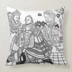The Arrival of His Majesty Charles (1600-49) Princ Cushion