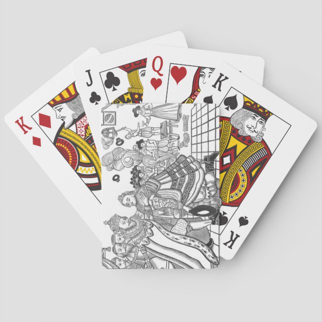 The Arrival of His Majesty Charles (1600-49) Princ Playing Cards (Back)