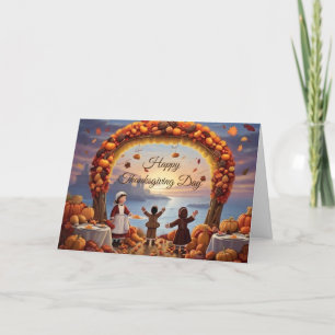 The Arrival of Thanksgiving Holiday Card