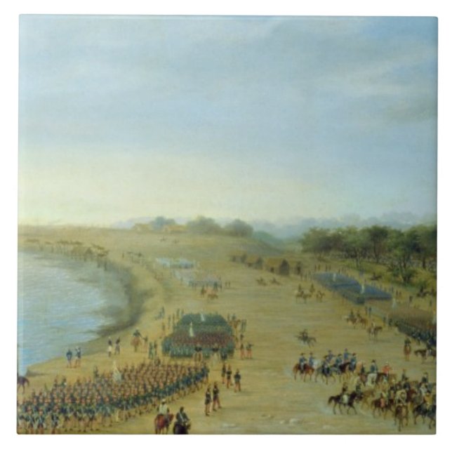 The Arrival of the Allied Army at Itapiru, Paragua Ceramic Tile (Front)